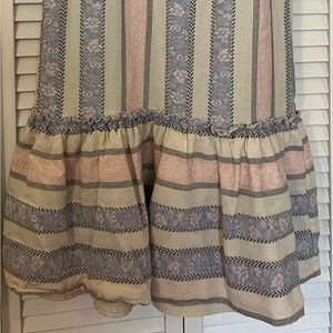 Vintage 80’s sleeveless pastel low waisted dress with ruffles.  Lolita cottage